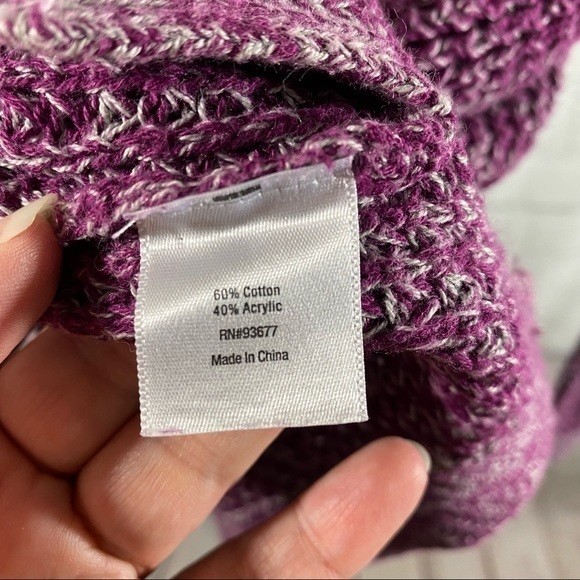 Ana A New Approach Purple Scoop Neck Sweater XL - Picture 7 of 9